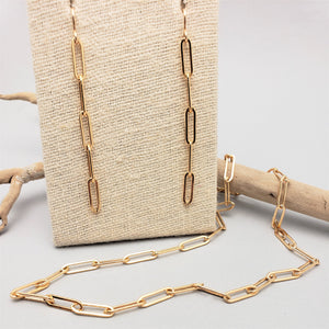Large Gold Filled Paperclip Chain Collection