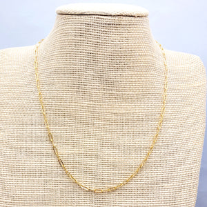 Small Gold Filled Paperclip Chain Collection
