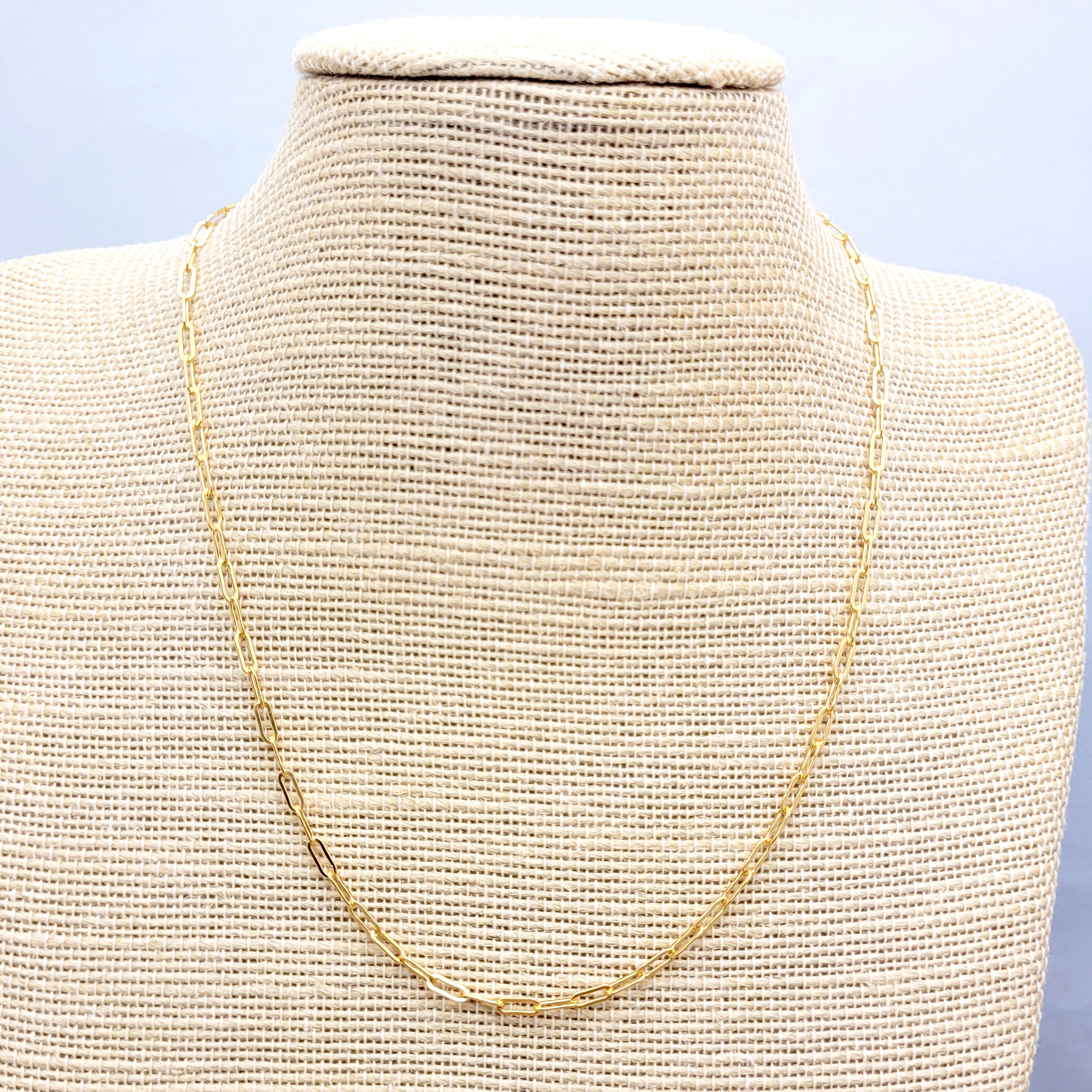Small Gold Filled Paperclip Chain Collection