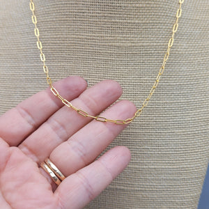 Small Gold Filled Paperclip Chain Collection