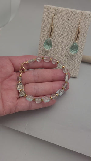 Blue Quartz and Hematite Set