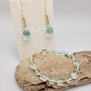 Blue Quartz and Hematite Set