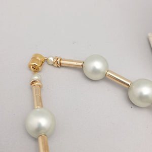 Shell Pearl and Hematite Necklace