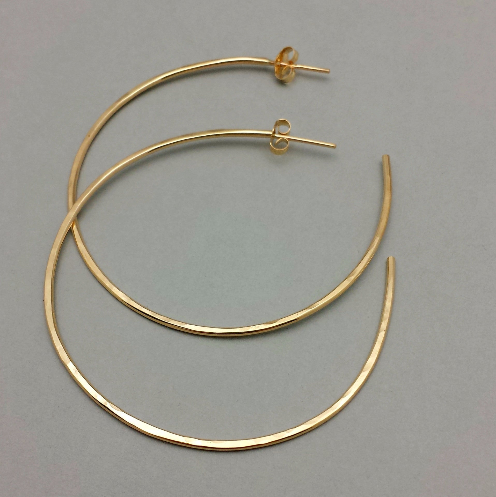 Hoops with Posts - Gold Filled and Sterling Silver