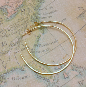 Hoops with Posts - Gold Filled and Sterling Silver