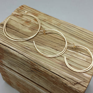 Hoops with Posts - Gold Filled and Sterling Silver