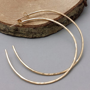 Hoops with Posts - Gold Filled and Sterling Silver