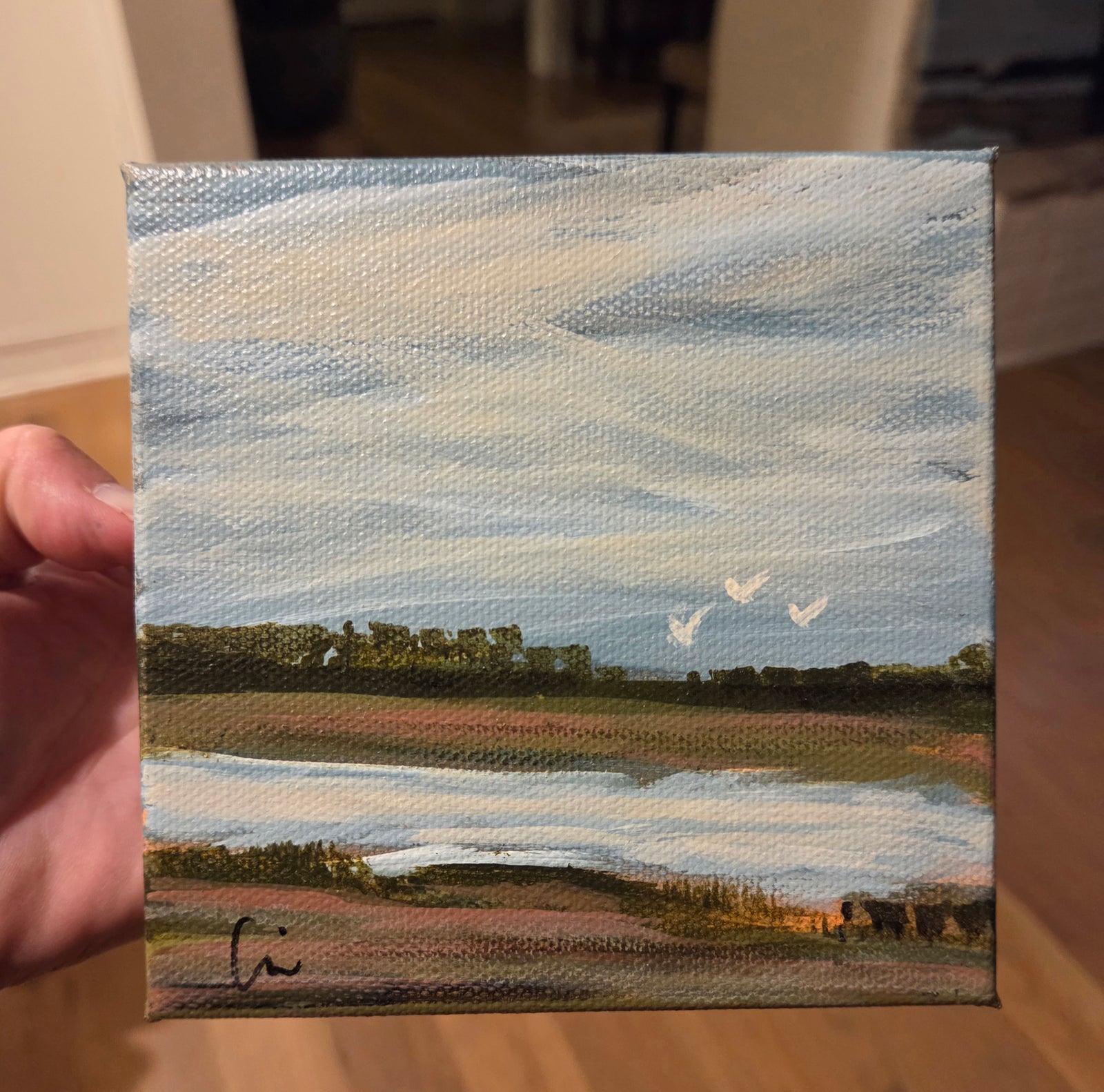 Mini Landscapes - 5 x 5 inches Mixed Media on Canvas