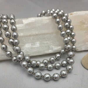 Three Strand Silver Shell Pearl