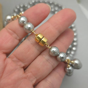 Three Strand Silver Shell Pearl