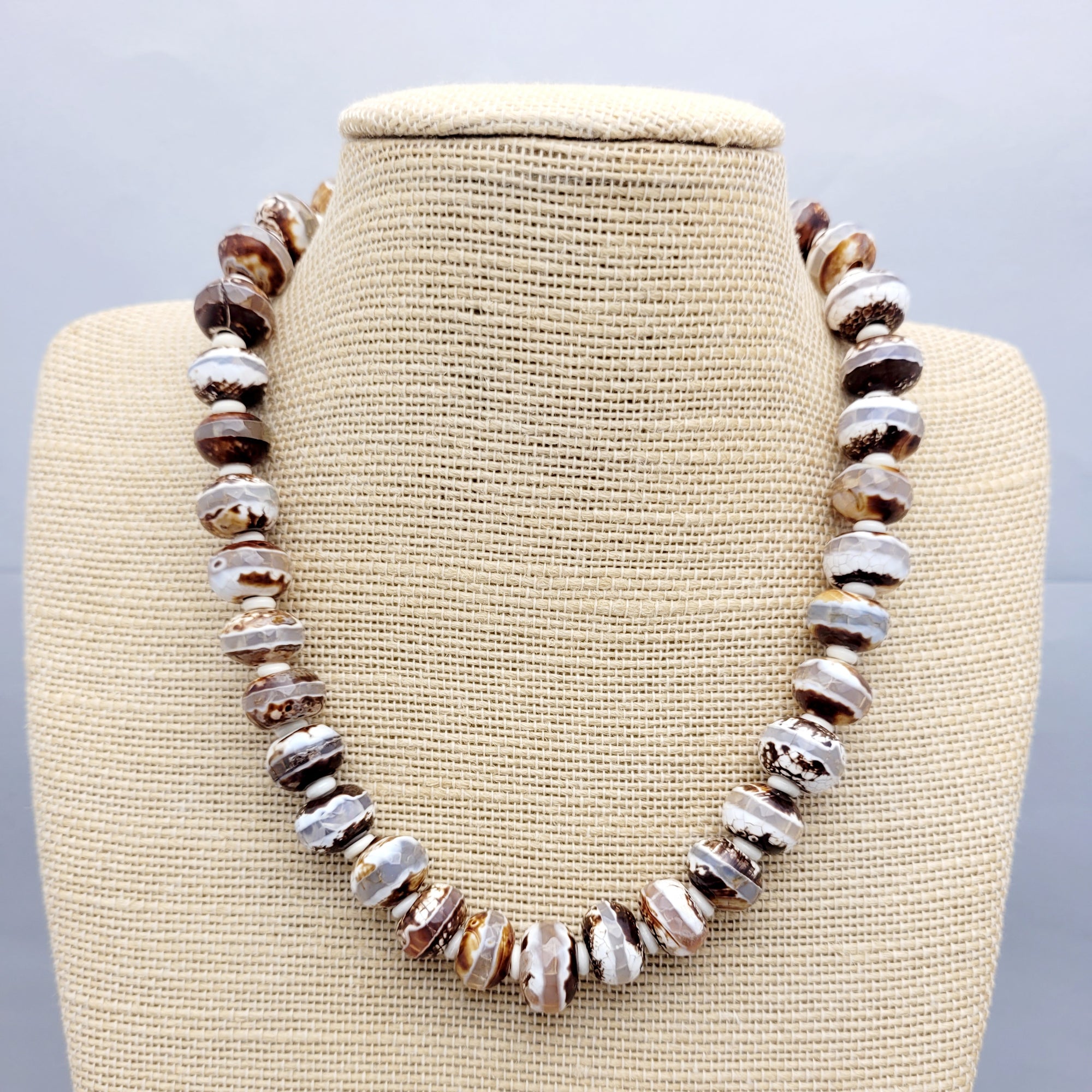 Fire Agate Beaded Necklace