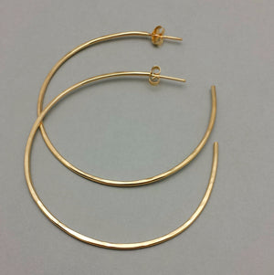 Hoops with Posts - Gold Filled and Sterling Silver