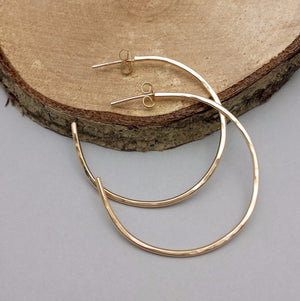 Hoops with Posts - Gold Filled and Sterling Silver