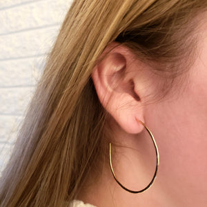 Hoops with Posts - Gold Filled and Sterling Silver