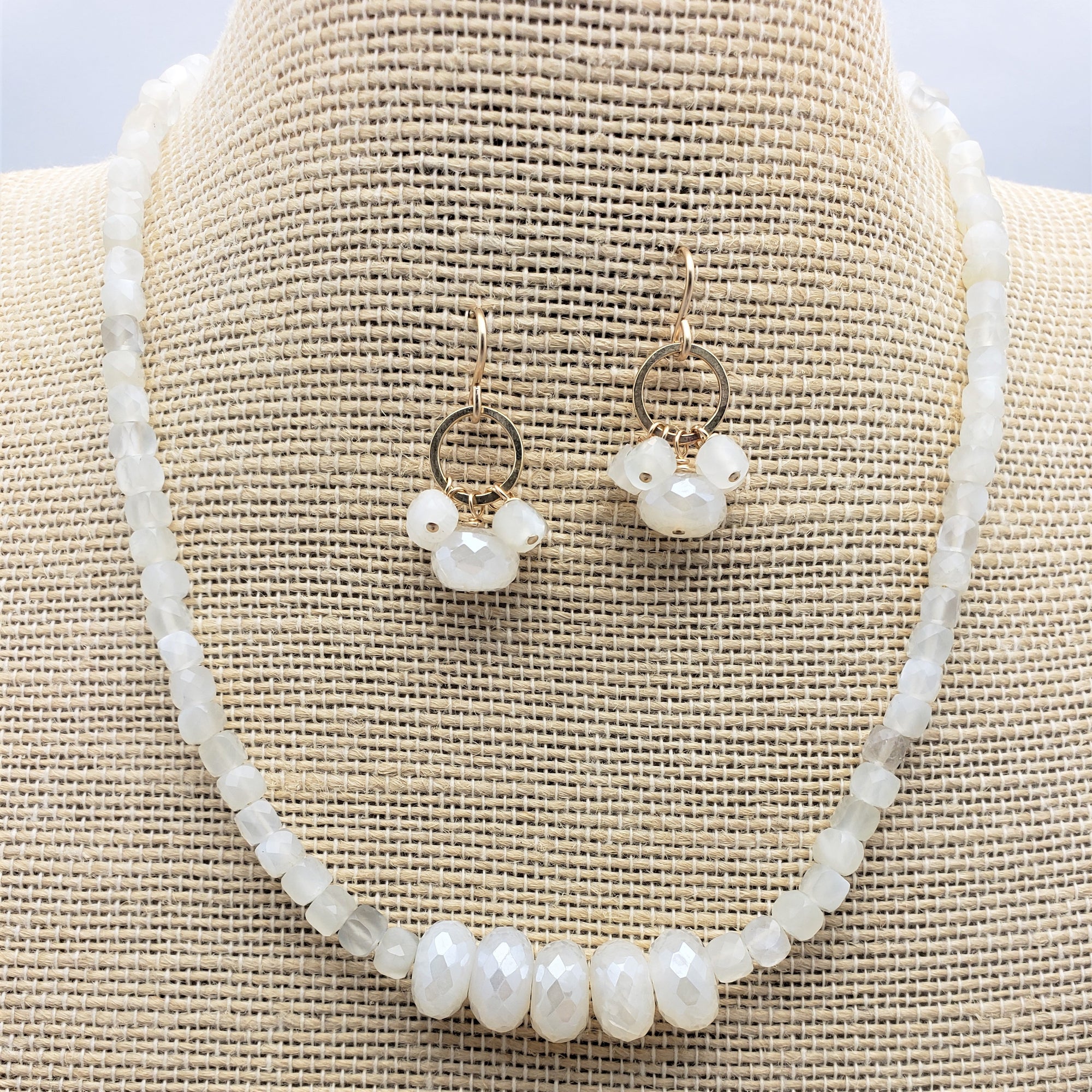Moonstone Necklace and Earrings